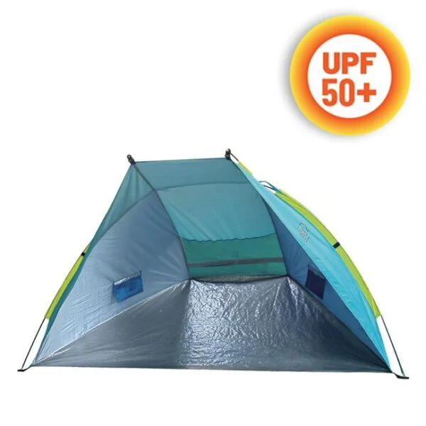 Cort pentru Plaja si Picnic, 2 persoane, Impermeabil, Protectie UV 50+, Albastru Ciel, 220x115x115cm, CPP-2P-I-PUV50-01