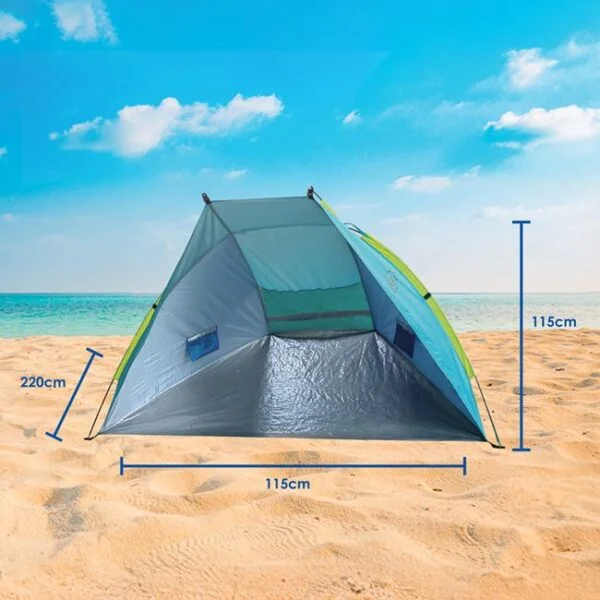 Cort pentru Plaja si Picnic, 2 persoane, Impermeabil, Protectie UV 50+, Albastru Ciel, 220x115x115cm, CPP-2P-I-PUV50-01 - imagine 2