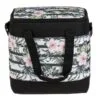 Geanta Izoterma, Neagra cu Dungi Albe, Model Floral, 28x18x30cm, 15 Litri, GI-NDAMF-15L-04 - imagine 4