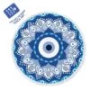 Prosop Rotund pentru Plaja, Albastru, Model Ochi, Uscare Rapida, 150cm, PRP-MO-13