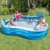 Piscina gonflabila pentru Familie, Bleu, 4 scaune gonflabile integrate, 2 suporturi pentru pahare, Intex, 229x229x66cm, PG-B-I04 - imagine 2