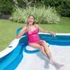 Piscina gonflabila pentru Familie, Bleu, 4 scaune gonflabile integrate, 2 suporturi pentru pahare, Intex, 229x229x66cm, PG-B-I04 - imagine 4