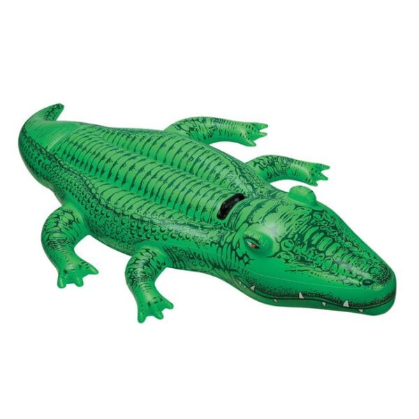 Saltea Gonflabila Crocodil Ride-On, cu maner, Intex, 168x86cm, SG-CM-I03, Unlimited Flow Shop 1