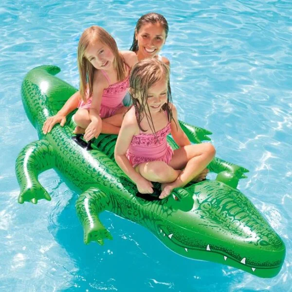 Saltea Gonflabila Crocodil, cu maner, Intex, 203x114cm, SG-CM-I04 - imagine 2
