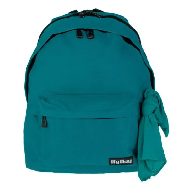 Ghiozdan Petrol, cu Bandana Verde Smarald, My Way, 35x17x42cm, GNB-07
