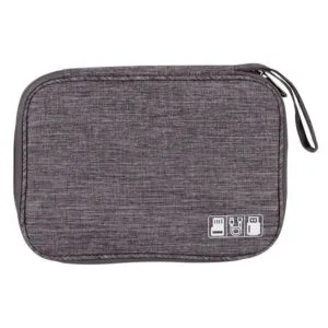 Husa Organizare Aparate Electrice, de Calatorie, Gri, 24.5x13x7.5cm, HOAE-01, Unlimited Flow Shop, 01