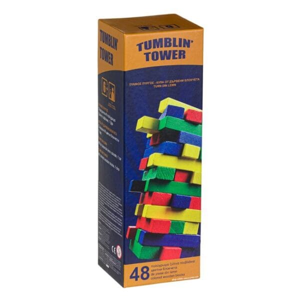 Joc de Societate, Turn Tumblin Tower, Cuburi Colorate, 48 de Piese, JSTTT-02, Unlimited flow Shop 01