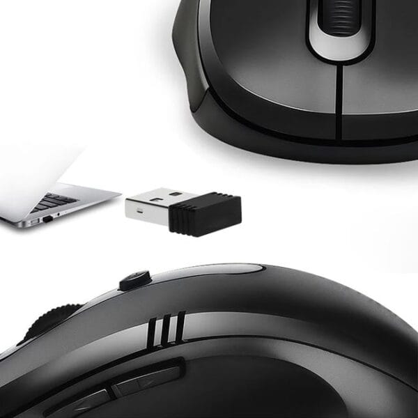 Mouse Wireless, Design Ergonomic, 1600 dpi, 3V, Raza operare 10m, Negru, MWN-01, Unlimited Flow Shop 02