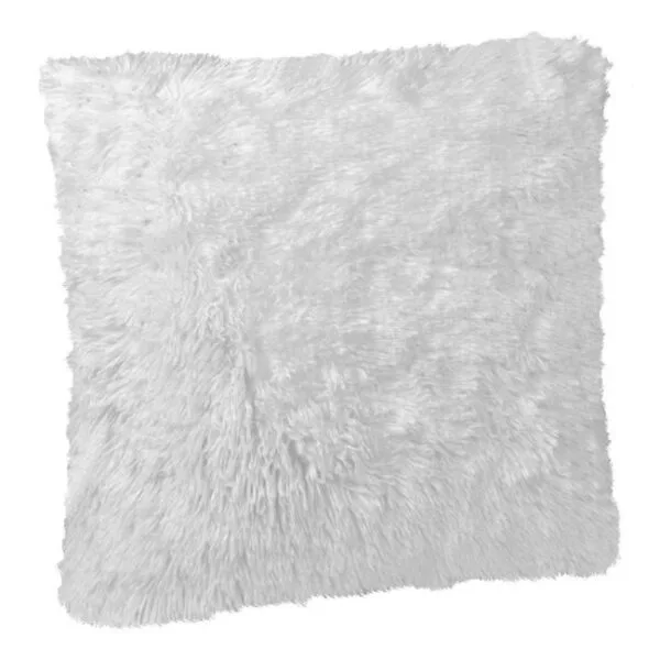 Perna Decorativa, Imitatie de Blana, Pufoasa, Alba, 51x51cm, PDIB-12