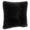 Perna Decorativa, Imitatie de Blana, Pufoasa, Neagra, 40x40cm, PDIB-11