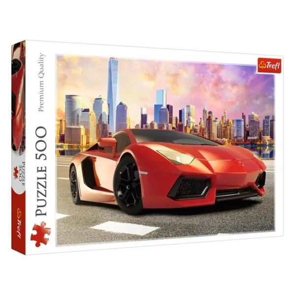 Puzzle Lamborghini Rosu, 500 piese - Trefl, PLR-17