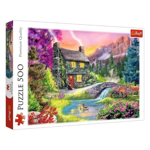 Puzzle Peisaj Idilic, 500 piese - Trefl, PPI-14, Unlimited Flow Shop