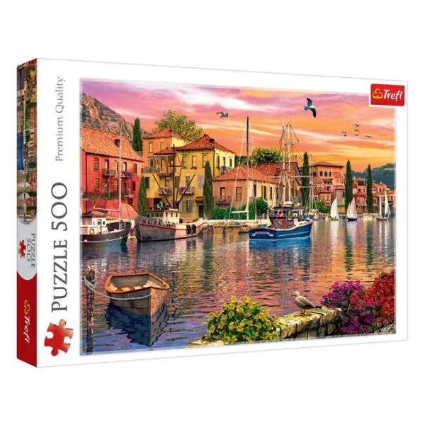 Puzzle Sat Pitoresc, la Malul Marii, cu Braci, 500 piese - Trefl, PSPMM-13