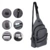 Rucsac Unisex, cu Port USB, 18x8x32cm, Gri, RUPU-G-04