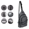 Rucsac Unisex, cu Port USB, 18x8x32cm, Gri, RUPU-G-04