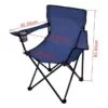 Scaun pentru Camping, Pliabil, Albastru Inchis, 54x54x87cm, SC-P-AI-03, 02