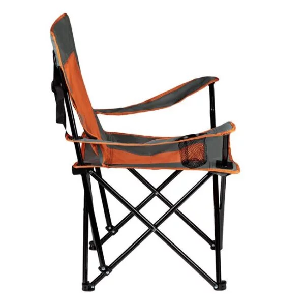 Scaun pentru Camping, Pliabil, Gri-Portocaliu, 52x56x75cm, SC-P-GP-01 - imagine 2