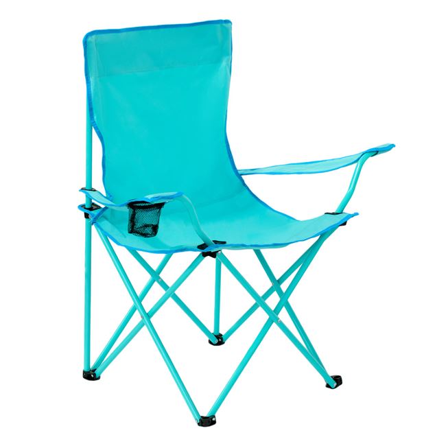 Scaun pentru Camping, Pliabil, Turcoaz, 54x54x87cm, SC-P-T-02, 01