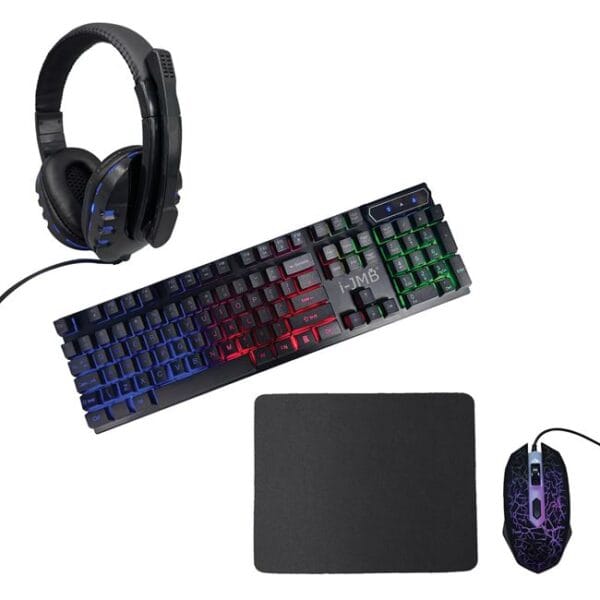 Set Gaming,Tastatura, Casti, Mouse & MousePad, Lumini LED, SGTCMMP-01, Unlimited Flow Shop, 01