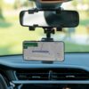 Suport auto telefon mobil, pentru Oglinda, 12x17x8cm, Negru, SAUTM-03 - imagine 2