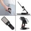 Suport telefon mobil, Pliabil, Rotativ, Negru Argintiu, Universal, STM-01 - imagine 4