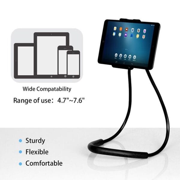 Suport telefon mobil, Reglabil,Utilizare Handsfree, Negru, 59.9cm, STM-04, 01