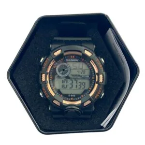 Ceas barbatesc, Shunway S-906, Sport, Rezistent la apa, Negru cu auriu - Unlimited Flow Shop