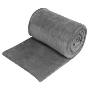 Patura Catifelata Dubla, Gri, 230x220cm, PCDG-08 - Unlimited Flow Shop